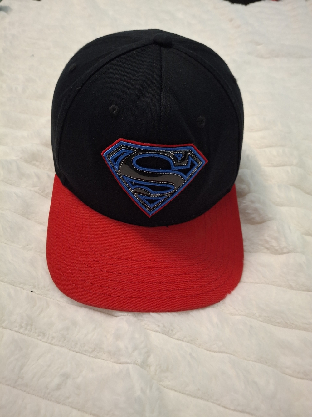 Superman Kids Black and Red Snapback Hat